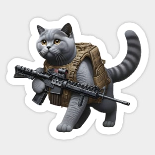 Tactical Cat Sticker